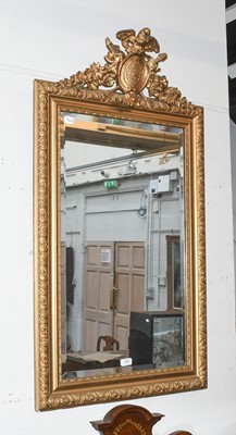 Lot 1297 - A French Gilt Framed Mirror, with bevelled...