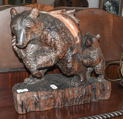 Lot 319A - A Black Forrest Style Carving of a Bear with...