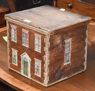 Lot 1194 - A 19th Century Box, painted as a Georgian town...