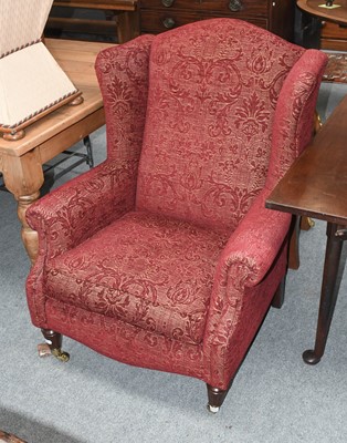 Lot 1209 - A Modern Wing Chair