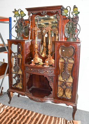 Lot 1214 - A Victorian Mirrored Display Sideboard, with...