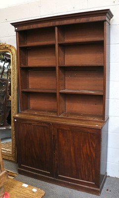 Lot 1218 - A Georgian Mahogany Bookcase, 124cm by 40cm by...