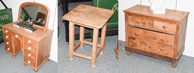 Lot 1413 - Pine Furniture, to include: a three height...