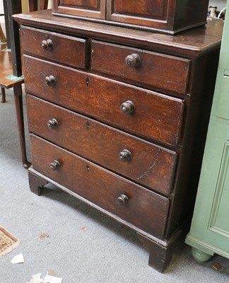 Lot 1234 - A 19th Century Oak Straight Front Four Height...