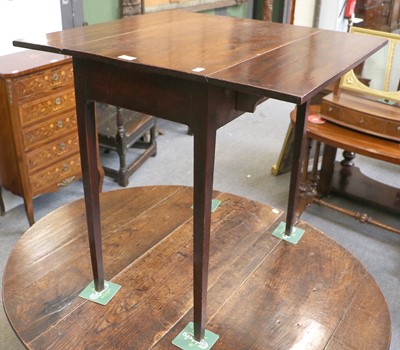 Lot 1236 - A Georgian Oak Pembroke Table, 77cm by 66cm by...