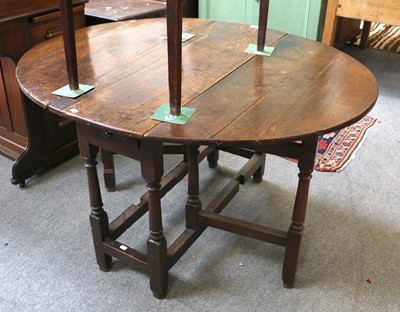 Lot 1237 - An 18th Century Oak Gateleg Table, 123cm by...