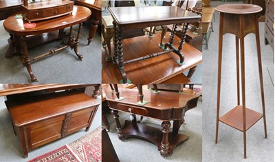 Lot 1246 - A Victorian Mahogany Side Table, with pot...