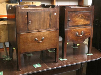 Lot 1255 - Two Similar George III Commodes, both with...