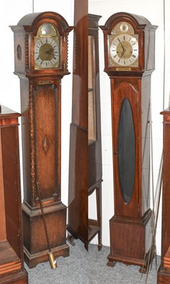 Lot 1291 - A Small Mahogany Chiming Longcase Clock, circa...