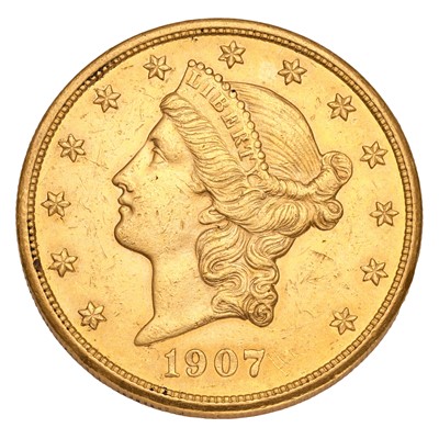 Lot 332 - USA, 'Double Eagle' $20 1907, Philadelphia...