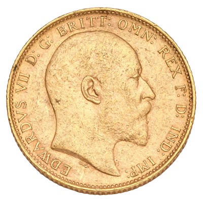 Lot 211 - Edward VII, Sovereign 1904; near extremely...