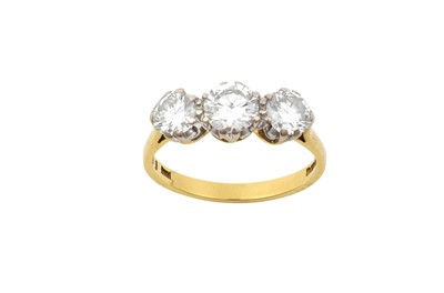 Lot 2234 - An 18 Carat Gold Diamond Three Stone Ring the...