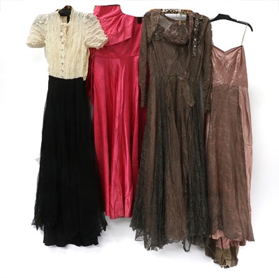 Lot 2125 - Circa 1940s and Later Evening Dresses,...