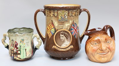 Lot 244 - Royal Doulton Queen Elizabeth II Loving Cup,...