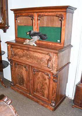 Lot 1258 - A 19th century Walnut Secretaire Bookcase, the...