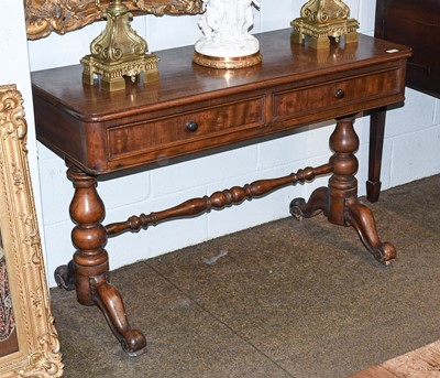 Lot 1318 - A William IV Mahogany Side Table, fitted with...