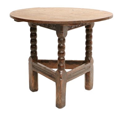 Lot 760 - A Circular Oak Cricket Table, late 17th/early...