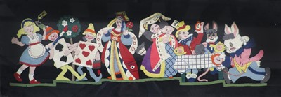 Lot 1217 - Alice in Wonderland Felt Applique Picture, on...