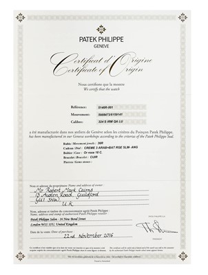 Lot 2178 - Patek Philippe: A Fine 18 Carat Rose Gold...