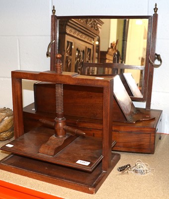 Lot 1357 - A 19th Century Mahogany Dressing Table Mirror,...