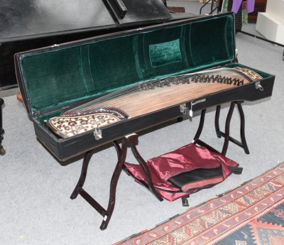 Lot 1419 - A Modern Chinese Guzheng, (zither) of recent...