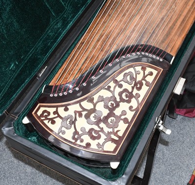 Lot 1419 - A Modern Chinese Guzheng, (zither) of recent...
