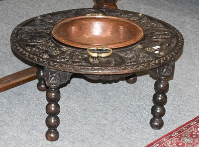 Lot 1385 - An 19th century Spanish Carved Oak Brazier...