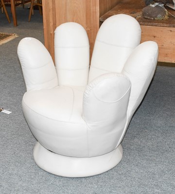 Lot 1408 - A Late 20th century Leather Chair, in the form...