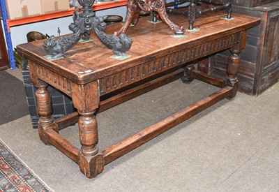 Lot 1273 - An Early 18th Century Joined Oak Refectory...