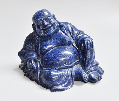 Lot 186 - A Chinese Carved Lapiz Lazuli of Buddha