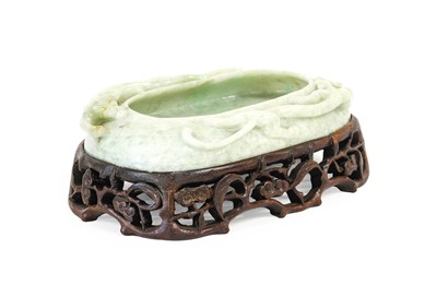 Lot 160 - A Chinese Jade Brush Washer, Qing Dynasty, of...