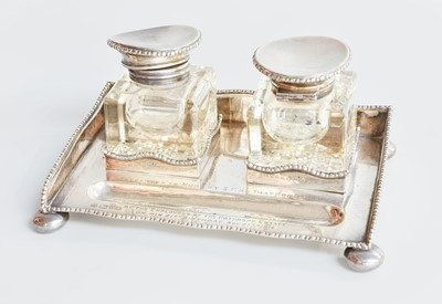 Lot 28 - A George V Silver Inkstand, by Nathan and...
