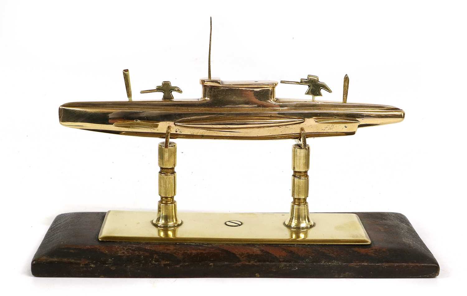 Lot 155 - A Brass Desk-Top Model of a Second World War...