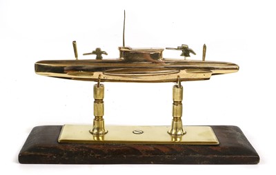 Lot 155 - A Brass Desk-Top Model of a Second World War...