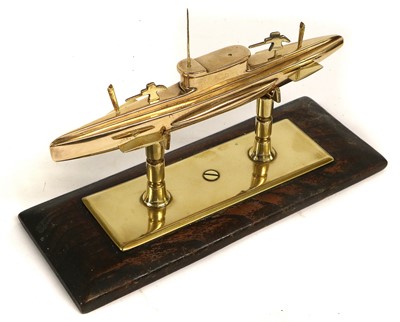 Lot 155 - A Brass Desk-Top Model of a Second World War...