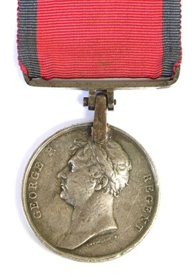 Lot 113 - A Waterloo Medal 1815, renamed to GEORGE...
