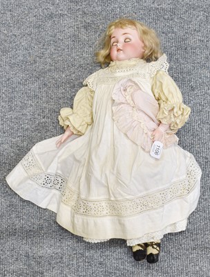 Lot 1097 - Bisque Shoulder Head Doll, impressed S&H...