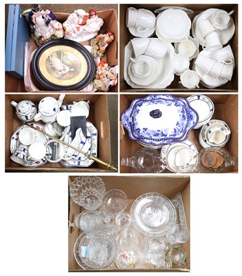 Lot 264 - Five boxes of Household Ceramics and Glass etc....