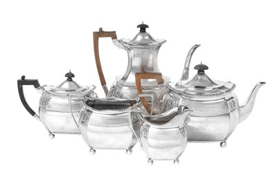 Lot 2290 - A Five-Piece Victorian Silver Tea and Coffee-Service