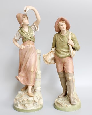 Lot 207 - A Pair of Royal Dux Porcelain Figures,...