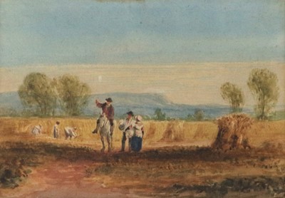 Lot 1129 - Circle of David Cox (1783-1859) Traveller at...