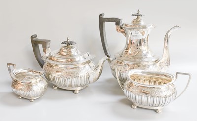 Lot 6 - A Four-Piece Victorian Silver Tea and...
