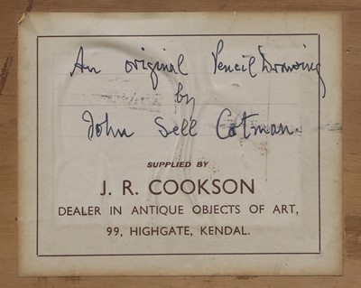 Lot 527 - John Sell Cotman (1782-1942) Study of a ruined...