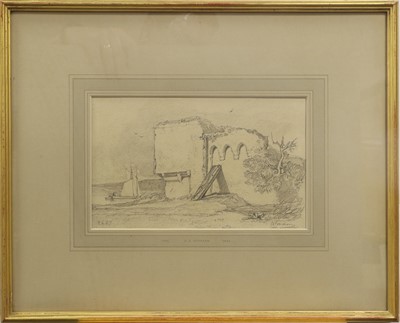 Lot 527 - John Sell Cotman (1782-1942) Study of a ruined...