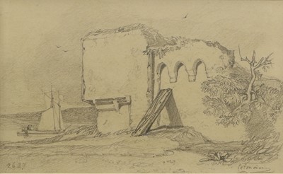 Lot 527 - John Sell Cotman (1782-1942) Study of a ruined...