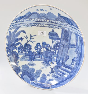 Lot 305 - A Chinese Porcelain Charger, in 18th century...