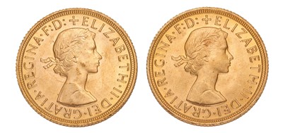 Lot 197 - 2x Elizabeth II, Sovereigns 1959; both...