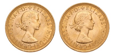 Lot 210 - 2x Elizabeth II, Sovereigns 1967; both...