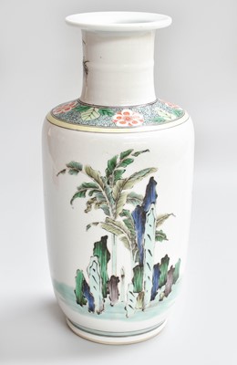 Lot 176 - A Chinese Porcelain Rouleau Vase, Kangxi style,...