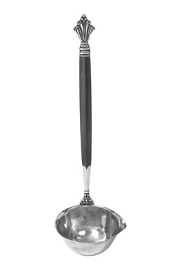 Lot 2303 - A Danish Silver-Mounted Wood Punch-Ladle, Designed by Johan Rohde